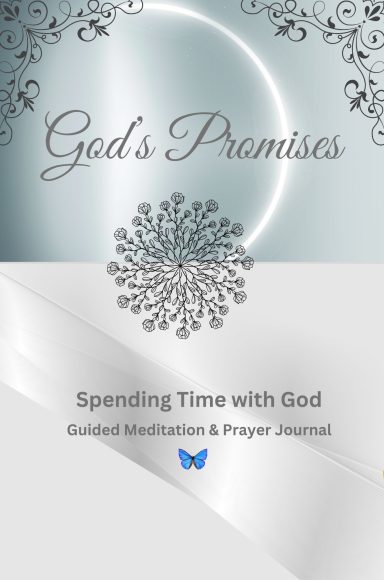 Cover of a guided meditation and prayer journal titled "God's Promises."